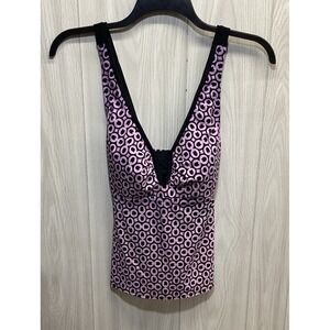 CONTOUR Women's (Size 16) 2 Piece Swimsuit Sleeveless V-Neck & Skirt